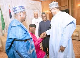 President Buhari and Senator Obarisi Ovie Omo-Agege